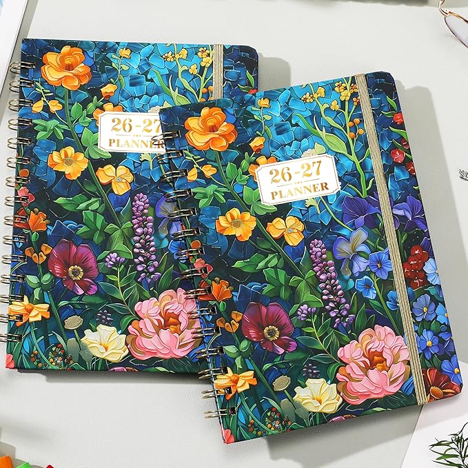 Planner 2026-2027 - JUL 2026 - JUN 2027, 2026-2027 Planner Weekly and Monthly with Tabs, Academic Planner 26-27, 6.5" x 8.5", 26-27 Calendar Planner, Weekly and Monthly Planner with Inspiring Quotes, Twin-wire Binding, Premium Paper, Back Pocket & Hard...