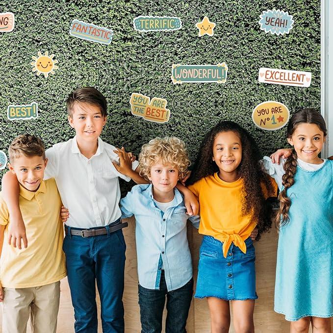 Mindsoft Bulletin Board Paper 48'' x 107'' Class Boards for Classroom Bulletin Boards Everyone is Welcome Classroom Board Decor Pillows Curtains Crafts(Greenery,1 Pc)
