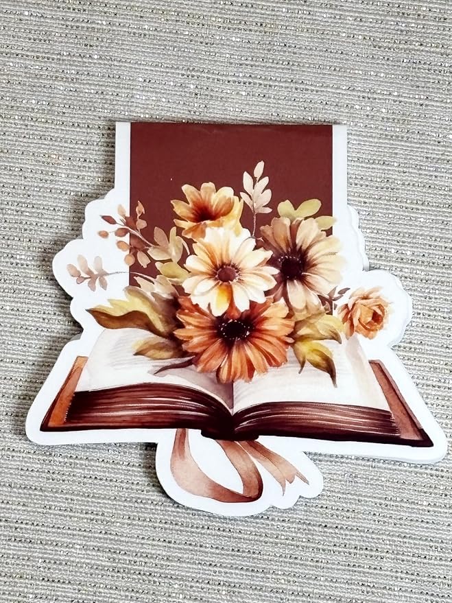 creates Magnetic Bookmark For Reading Journals Planners Scrapbooking Office Supplies Cute And Funny Bookmark For Bookworms MATTE Laminate Double Sided Handmade (Floral Reader)