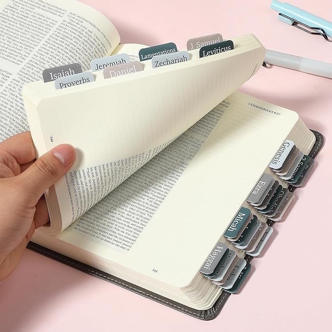 Mr. Pen- Bible Tabs, 75 Tabs, Winter Wood, Laminated Bible Tabs for Women and Men, Bible Tabs for Study Bible, Bible Index Tabs, Bible Book Tabs, Bible Labels Tabs, Mr Pen Bible Tabs