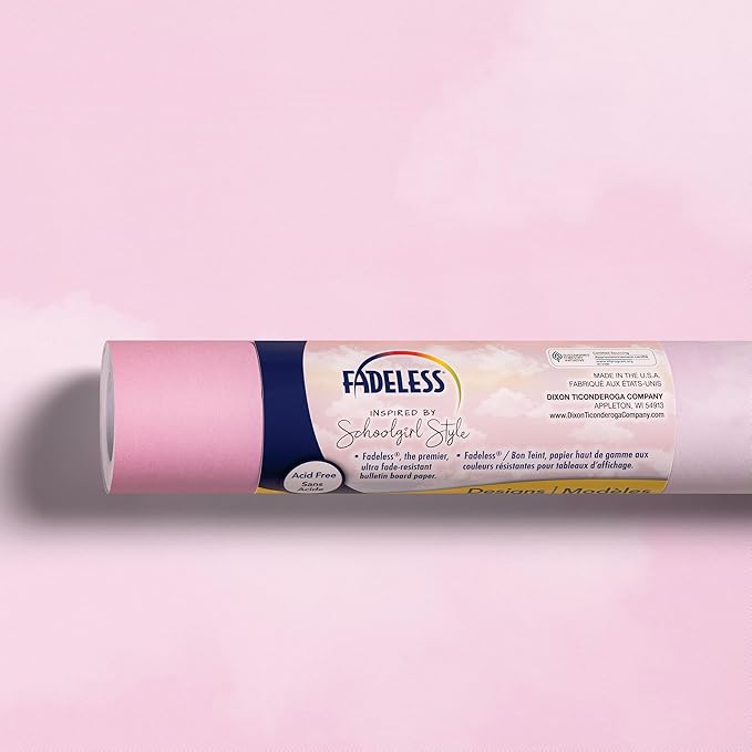 Fadeless Schoolgirl Style Bulletin Board Paper, Wildest Dreams, 47.25" x 50', 1 Roll