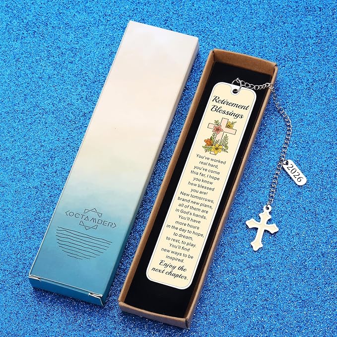 Christian Retirement Gifts for Women Men 2026 Happy Retired Gifts for Teacher Men Coworker Leaving Gift for Women Retired Going Away Farewell Gift for Coworkers Friends Retirement Blessing Bookmarks