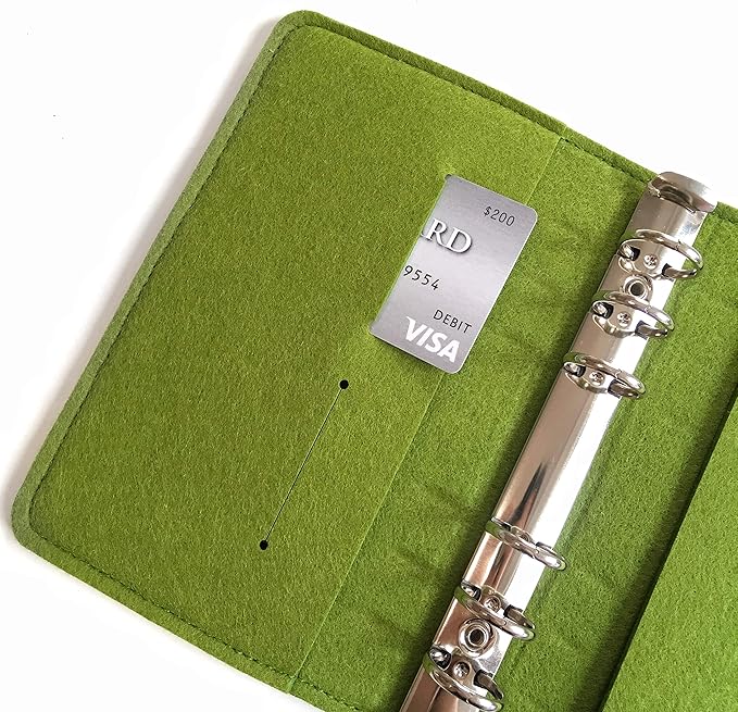 A5 Felt Binder, Deep Olive Green