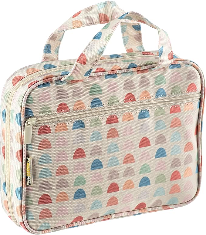 DiverseBee Bible Cover with Handles, Zippered Bible Carrying Case for Women and Girls, Bible Tote Bag for Kids, Book Cover Accessories, Christian Gifts 7.5 x 10 x 2.5in (Blossom)