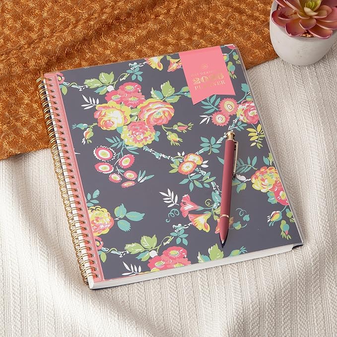 Blue Sky Day Designer 2026 Weekly and Monthly Planner Calendar, January 2026 - December 2026, 8.5" x 11", Clear Pocket Cover, Durable Twin Wire Binding, Includes Storage Pocket, Stickers, Peyton Navy