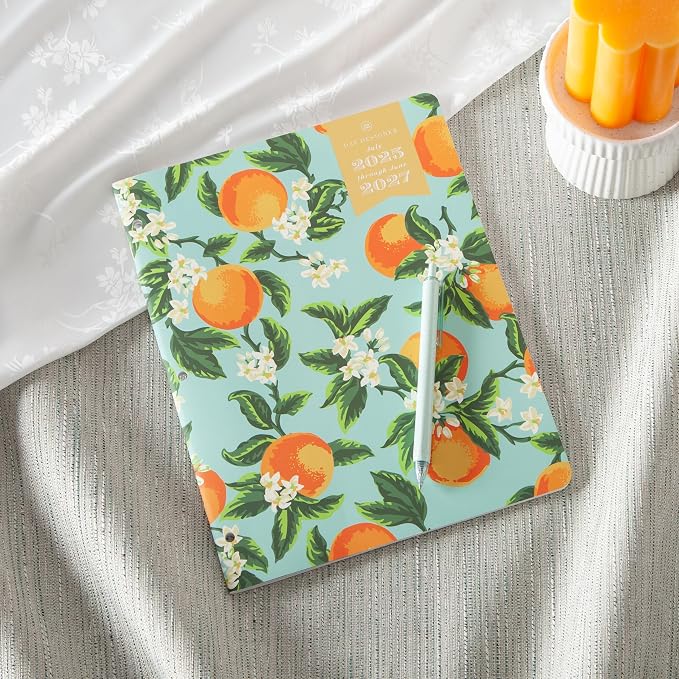 Blue Sky Day Designer 2025-2026 Monthly Academic Year 24 Month Planner Calendar, July 2025 - June 2027, 8.5" x 11", Flexible Cover, Stapled Binding, Orange Blossom Mint