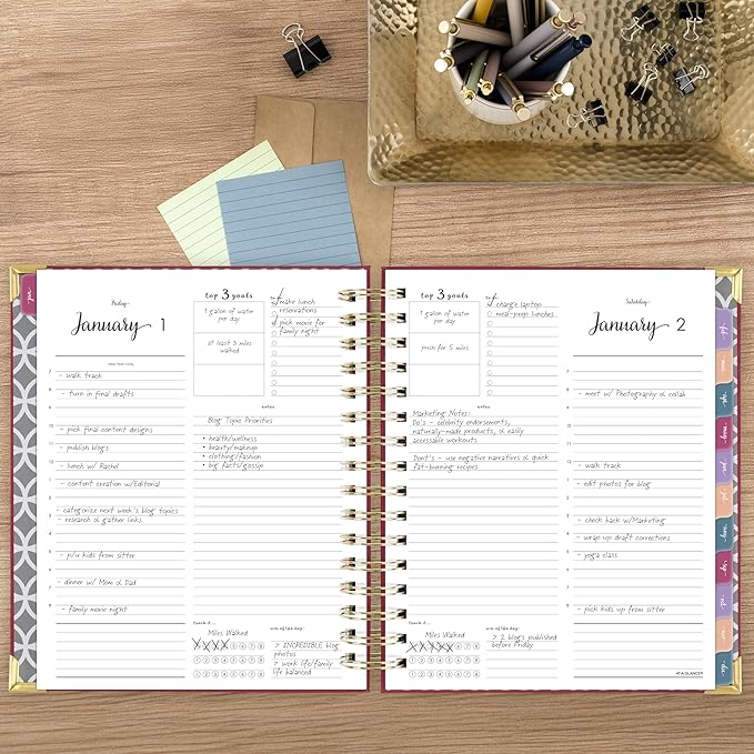 AT-A-GLANCE 2027 Planner, Daily & Monthly, 7" x 8.75", Hardcover, Harmony, Berry (6099-806-59-27)