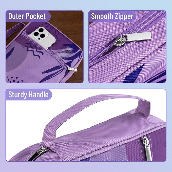 Mr. Pen- Bible Cover Case, Carrying Book Case with Durable Handle and Zippered Pocket, Bible Protective Church Bag for Men & Women, Christian Gifts, Lavender