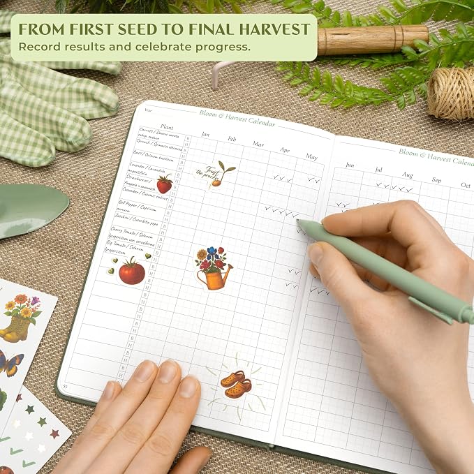 Legend Gardening Journal – 5-Year Garden Journal Planner & Log Book with Gardening Calendar & Plant Logs – Hardcover Garden Planner (Cypress)