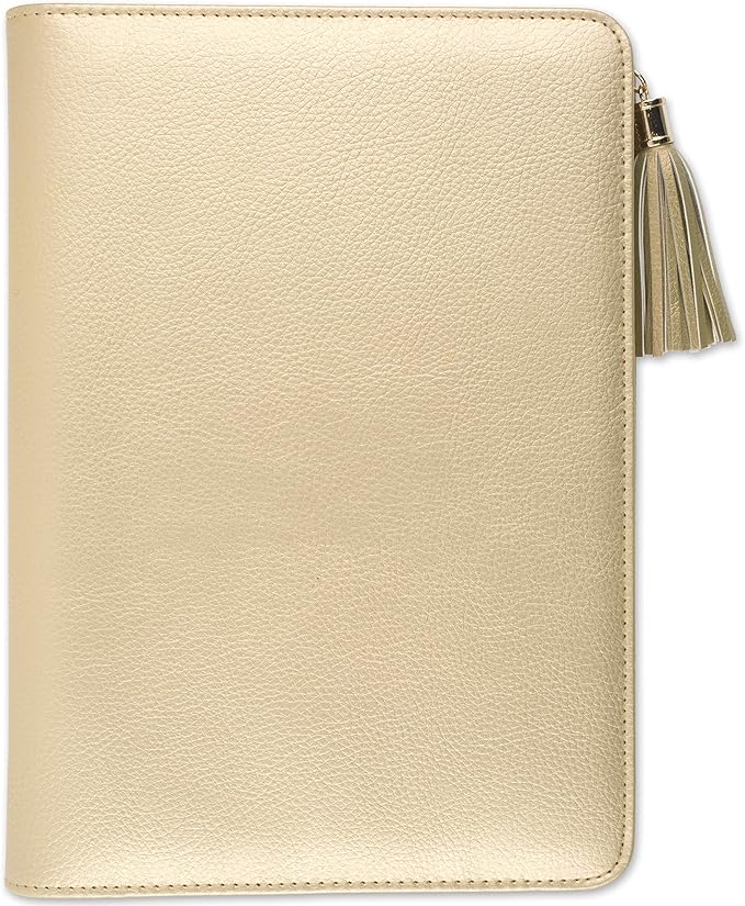 AT-A-GLANCE Weekly & Monthly Planner, Undated, 5-1/2" x 8-1/2", Small, Pebble, Gold (6152-4001-31)