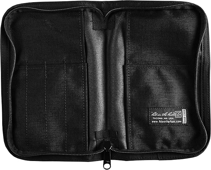Rite in the Rain Weatherproof CORDURA Fabric Notebook Cover, 5.5" x 8.5", Black Cover (No. C980B)
