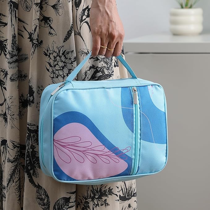 Mr. Pen- Bible Cover Case, Carrying Book Case with Durable Handle and Zippered Pocket, Bible Protective Church Bag for Men & Women, Christian Gifts, Aqua Flora