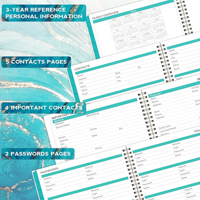 2026-2027 Monthly Planner/Calendar - July 2026 - December 2027, Monthly Planner 2026-2027, 18 Months Planner with Tabs & Note Pages, 9" x 11", Twin-Wire Binding and Two-Side Pocket, Perfect Organizer