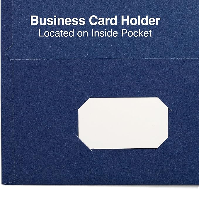 Staples 2-Pocket Paper Folders, Dark Blue – Letter Size School & Office Folders, 10-Pack