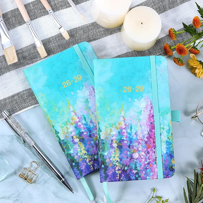 2026-2029 Pocket Planner/Calendar - 3 Year Monthly Planner 2026-2029, JUL. 2026 - JUN. 2029(36 Months), 6.3" x 3.8", Monthly Pocket Calendar with 60 Note Pages, Pen Hold, Perfect Organizer for Purse - Oil Painting