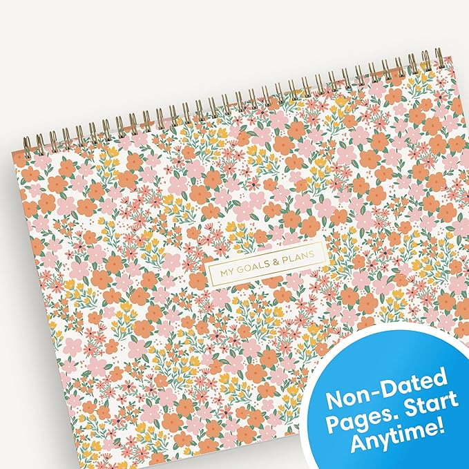Blue Sky Weekly Planner Pad 300g Cardboard, Undated Weekly Safety Wirebound Top Bound (Catira, 12" x 9")