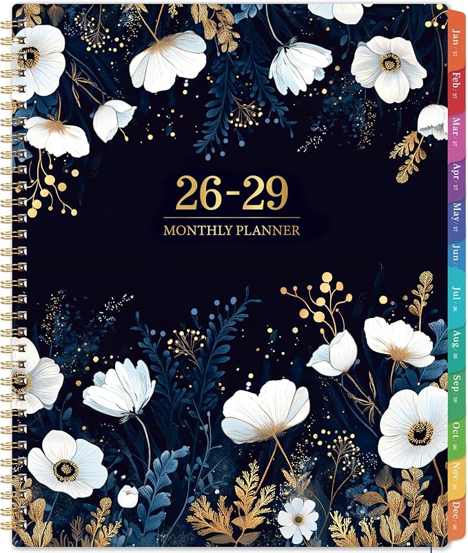 2026-2029 Monthly Planner/Calendar - July 2026 - June 2029, 9'' x 11'', 3 Year Monthly Planner 2026-2029, 36-Month Calendar with Tabs,Inner Pocket, Twin-wire Binding, Enterprise