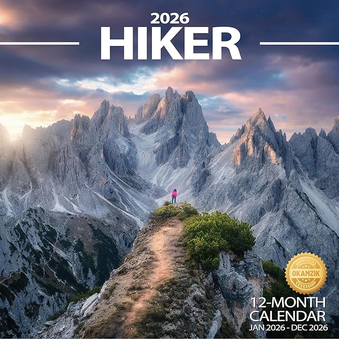Wall Calendar 2026 Planner Calendar - Hiker Hangable Monthly Wall Calendar with Large Blocks for Organizing & Planning, Academic Schedule, Home, Office & family, Thick & Sturdy Paper (12"x24" Open)