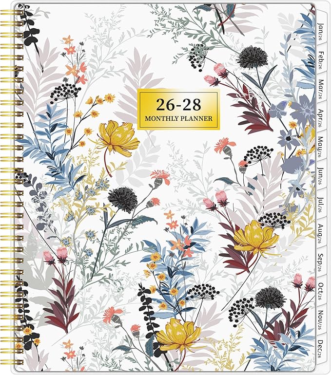 Monthly Planner 2026-2028, 36 Months Calendar Planner 2026-2028 from Jan 2026 – Dec 2028, 8.5'' x 11'' with Ruled Spread, Flexible Cover, Spiral Wirebound, Pocket, Coated Tabs, Notes ＆ Habit Tracker