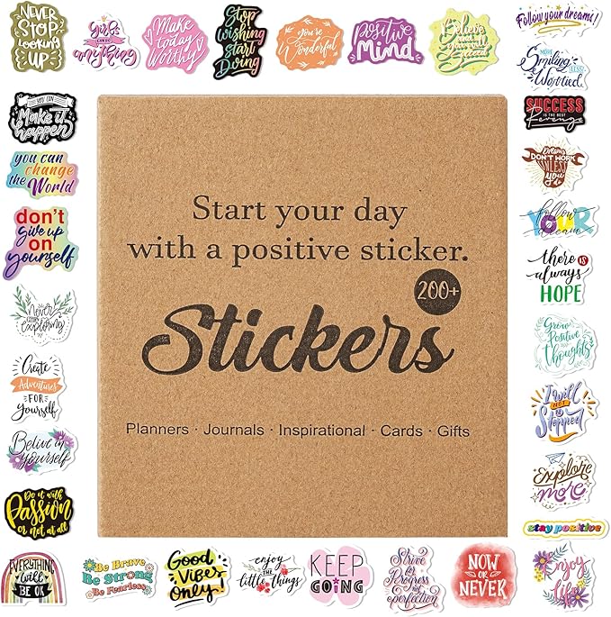 Christian Stickers - 200Pcs Inspirational Stickers, Easter Stickers, Waterproof Planner Sticker for Water Bottle, Laptop, Planner, Journaling, Bible Verse Sticker, Christian Gifts - Colorful