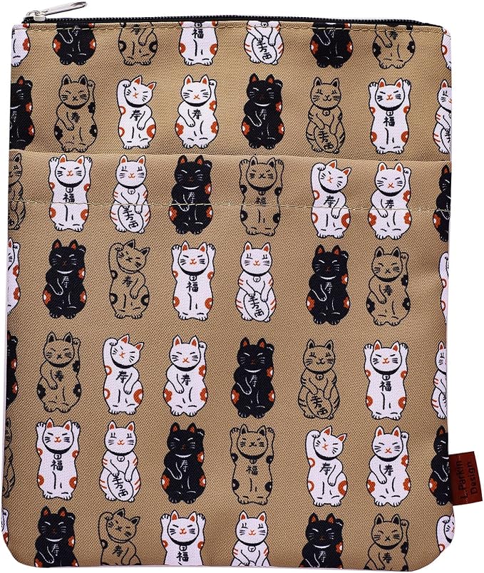 Book Sleeve for Book Lovers, Bookish Book Protector, Book Covers for Paperbacks, Washable Fabric, Book Sleeves with Zipper, Medium 11 Inch X 8.7 Inch