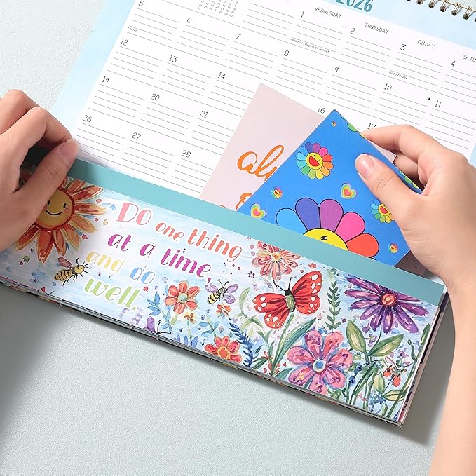 Wall Calendar 2026-2027 - Jul 2026 - Dec. 2027, 18 Monthly Calendar 2026-2027 with Pockets, 12" x 12", with Ample Ruled Space, Holidays, 2-Sided Pockets, 12 Seasonal Calendar, Great for Home & Office
