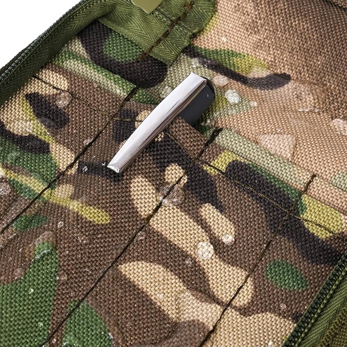 Small 4" x 6" Army Notebook Cover with Zippered Organizer, Tactical All-Weather Notebook Cover and Hiking Journal Case for A6 Folder, Green Camo Notebook Cover, OCP Military Log Book Cover - Multi