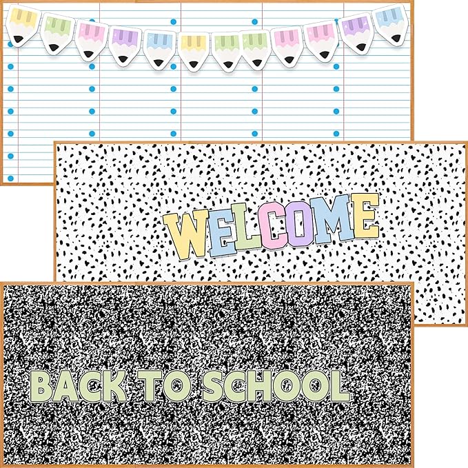 Hahafelt 3 Pack 47 x 108 Inch Fabric Bulletin Board Roll Waterproof Non Woven Classroom Background Decoration Resistant Bulletin Board for Back to School Wall Decor DIY Craft (Mixed)