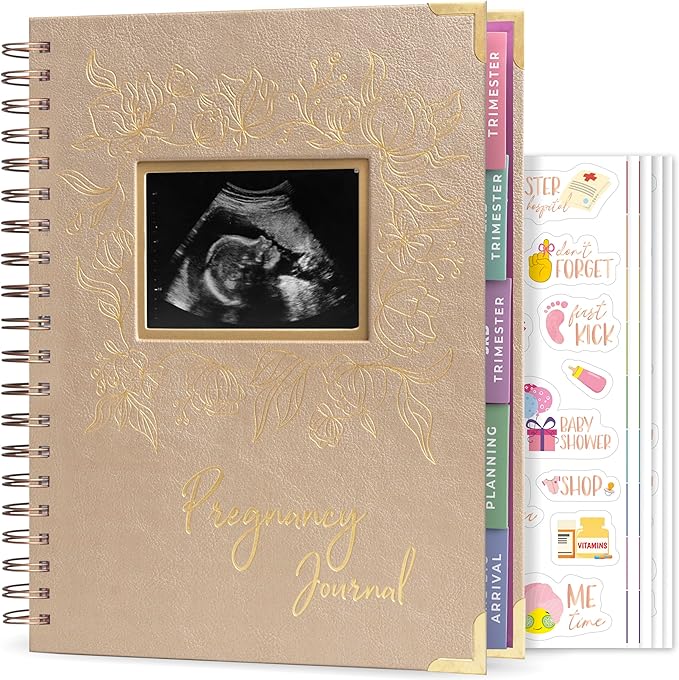 Clever Fox Pregnancy Journal & Memory Book - Pregnancy Planner & Notebook for Expecting Moms – Baby Keepsake, First Time Moms Gift (Pearl, 9" x 10.5" SonoFrame Edition)
