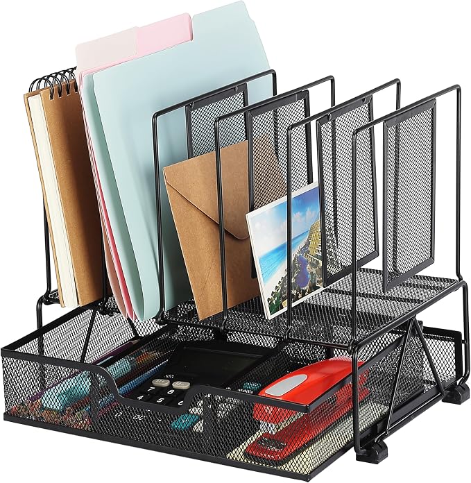 Mr. Pen- Mesh Desk Organizer with Drawer, Office Desk Organizers and Accessories, Desk Organization, Desktop Organization, Desk Organizers and Storage, Desktop Organizer, Fathers Day Gift