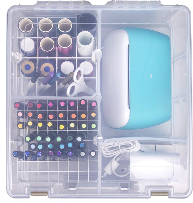 ArtBin 6993SP Super Satchel Double Deep with Papercrafting Accessory Tray, Clear, 1 Satchel & 1 Tray