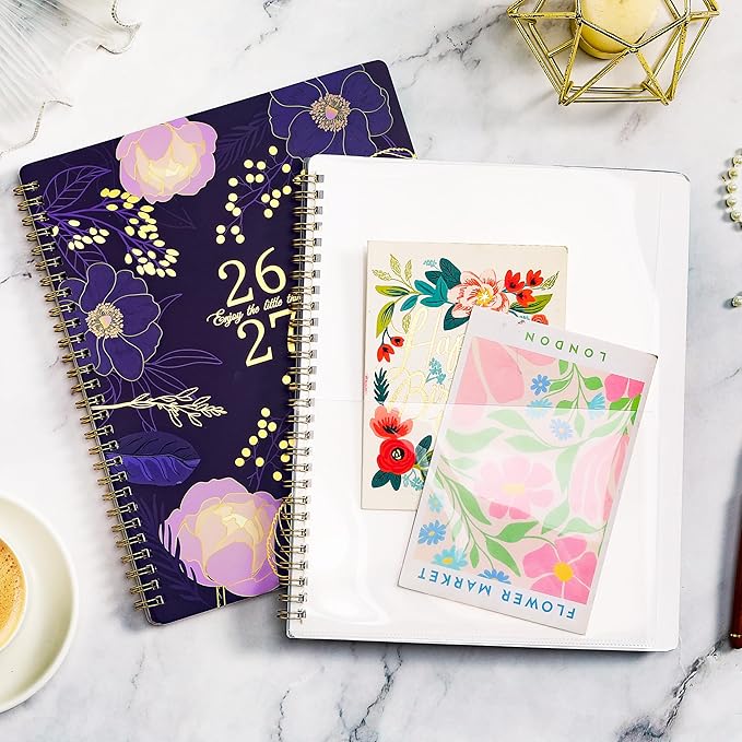 Planner 2026-2027 - Academic Planner 2026-2027, July 2026 - June 2027, Weekly & Monthly Planner, 8'' x 10", Calendar Planner, Colorful Monthly Tabs, Twin-wire Binding, Back Pocket, Holidays, Purple