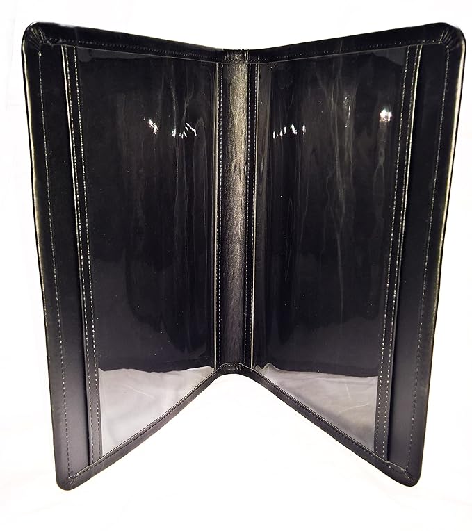Leather (Black) Literature Organizer - Magazines, Tracts, Brochures, Handbills, Publications, Leaflets, etc.