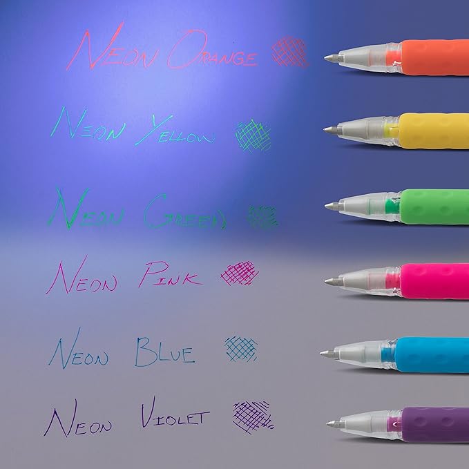 Pentel Solar Pop Neon Gel Pen, (0.6mm) Medium Line, Pink Ink - K96-P