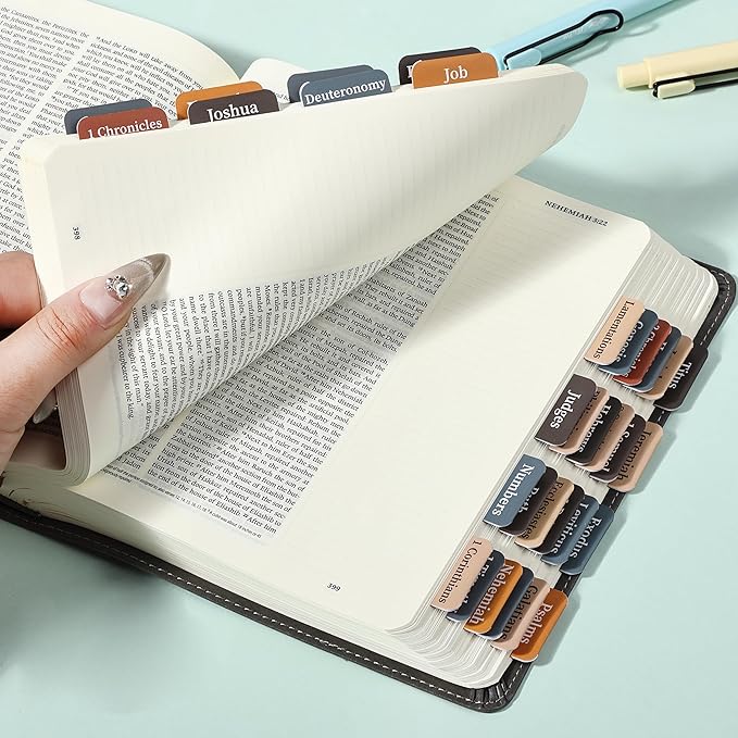 Mr. Pen- Bible Tabs, 75 Tabs, Velvet Ember, Laminated Bible Tabs for Women and Men, Bible Tabs for Study Bible, Bible Index Tabs, Bible Book Tabs, Bible Labels Tabs, Mr Pen Bible Tabs