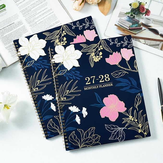 2027-2028 Monthly Planner/Calendar - Jan. 2027 - Dec. 2028, 9" x 11", Calendar Planner 2027-2028, 2 Year Monthly Planner, 24 Monthly Tabs, 2-Size Pocket