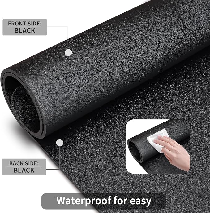 KINGFOM Desk Pad Office Desktop Protecter, PU Leather Desk Mat Blotters Organizer with Comfortable Writing Surface (35.4" x 16.9", Black)