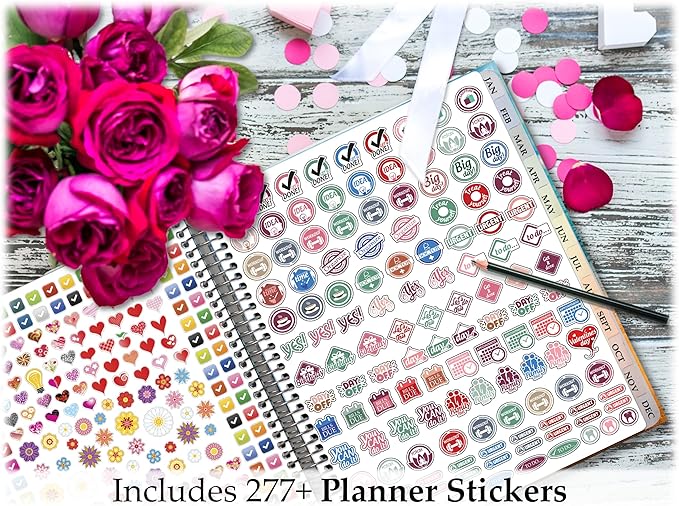Tools4Wisdom Planner 2026-2027 - Dated April 2026-2027 June - Weekly Monthly Daily Academic Year Calendar with Stickers, Tabs, Pocket & Thick Paper - Spiral Bound 8.5x11 Hardcover - A6J7 - Walden Love