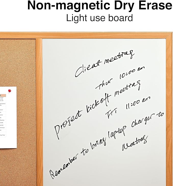 Staples Standard Cork & Dry Erase Whiteboard, 3' x 2'