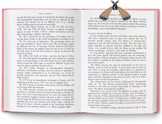 Genuine Fred Moth Marks Metal Bookmarks, Set of 2 Steel Moth-Shaped Page Markers, Lightweight, Modern Design, Celestial Details