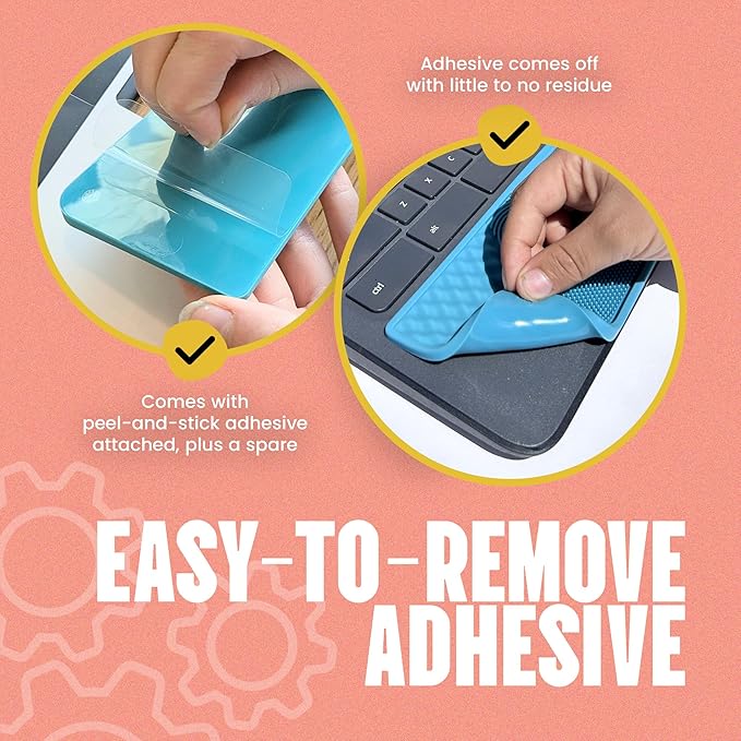 Student ChromebookⓇ Gidget: Silicone Sensory Mat/Palm Rest Compatible with Most Student ChromebookⓇ Models – Textured Fidget Pad for Discreet Focus and Comfort – by Gyre & Gimble