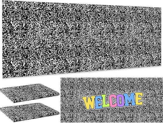Hahafelt 2 Pack 47 x 108 Inch Fabric Bulletin Board Roll Waterproof Non Woven Classroom Background Decoration Resistant Bulletin Board for Back to School Wall Decor DIY Craft (Composition Notebook)