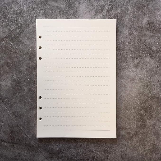 Zelten Refills/Loose Leaves for A5 Cover Ring Binder/Personal Organizer/Planner(A5 6 Holes, Lined 2 Pack)