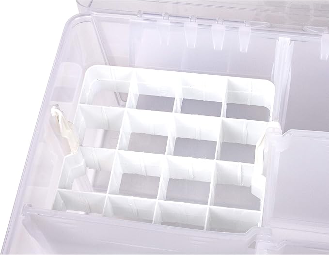 ArtBin 6993SP Super Satchel Double Deep with Papercrafting Accessory Tray, Clear, 1 Satchel & 1 Tray
