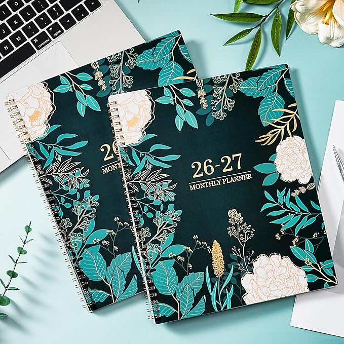 2026-2027 Monthly Planner - 2 Year Monthly Planner/Calendar 2026-2027, Jan 2026 - Dec 2027, 11" x 9", 24 Months, Tabs, Back Pocket, Holidays, Twin-Wire Binding, Note Pages