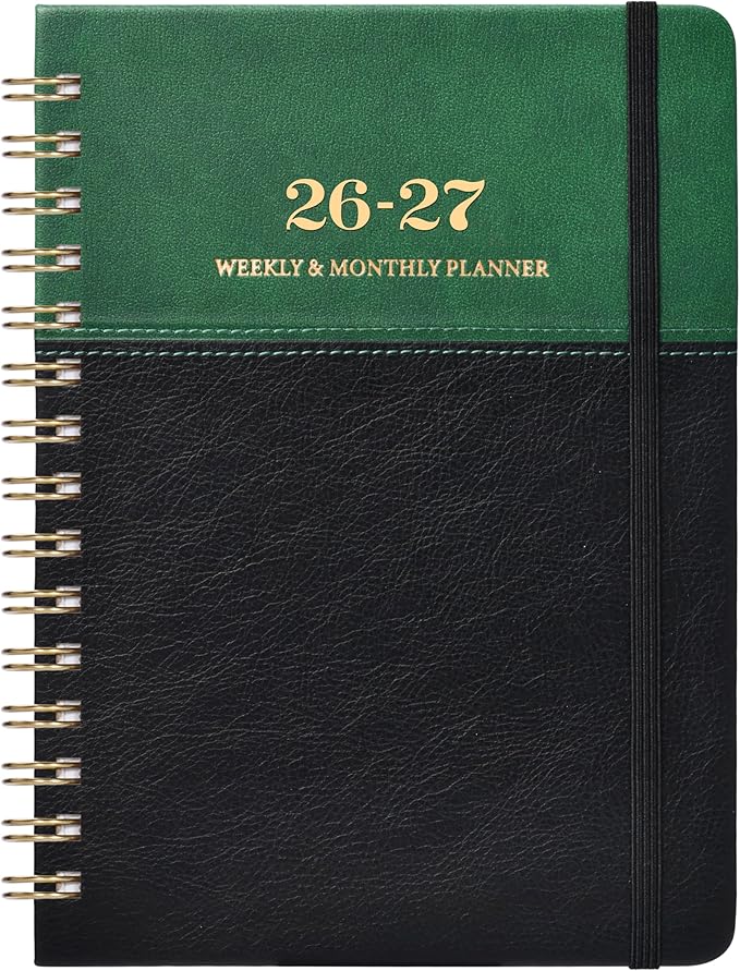 Planner 2026-2027 - Weekly Monthly Planner 2026-2027, Calendar Planners with Elastic Closure, Inner Pocket, 6.1'' x 8.3'', July 2026 to June 2027