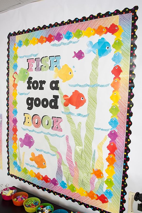 Teacher Created Resources Colorful Fish Mini Accents (TCR3551)