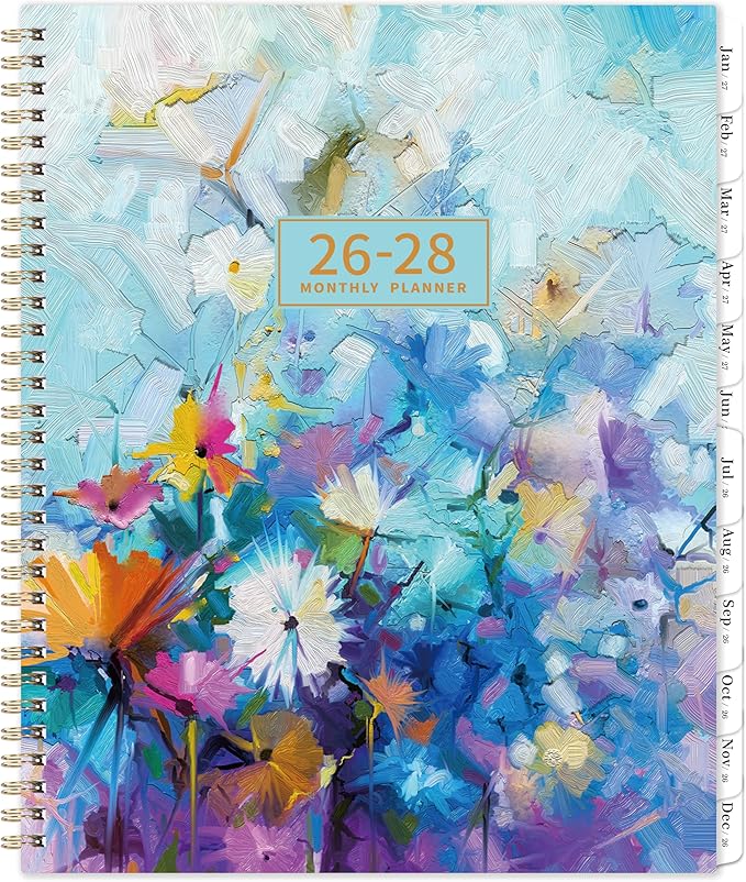 2026-2028 Monthly Planner/Calendar with Two-Side Pocket, July 2026 - June 2028, 9" x 11", 2 Year Monthly Planner 2026-2028, Flexible Cover, Perfect Organizer