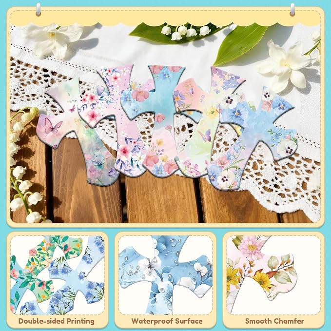 100Pack Magnetic Bookmarks Christian Bookmarks Bulk Cross Bible Bookmark for Reading Women Men Kids Teacher Book Lovers Gifts, Religious Magnet Bookmark Clips Cute Personalized Book Markers (Flower-P)