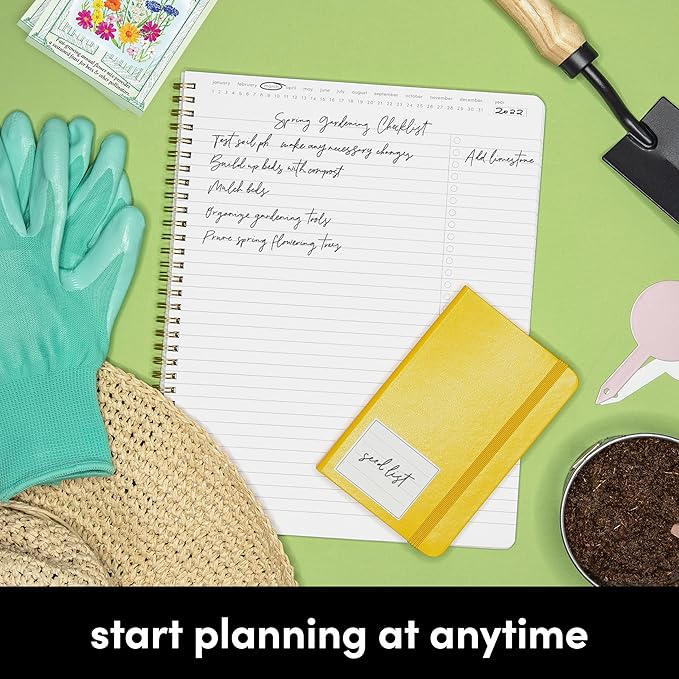 PAPERAGE Undated Daily Planner & To Do List Notepad (Raspberry), 8.5 in x 11 in, Spiral Bound Planner Notebook for Work, School or Home, 104 Lined Pages With Date Tracker for Plans & Notes